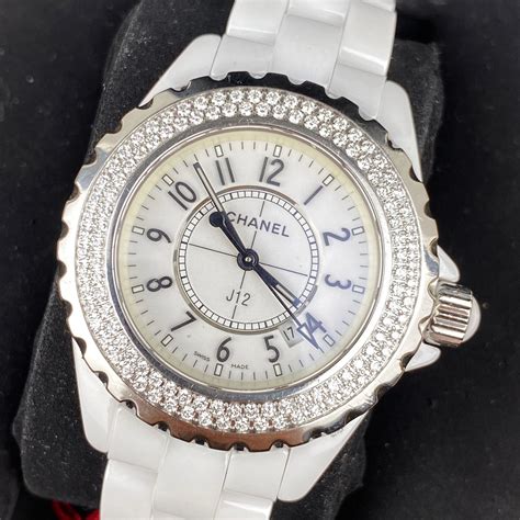 chanel ceramic watches white|j12 chanel watch with diamonds.